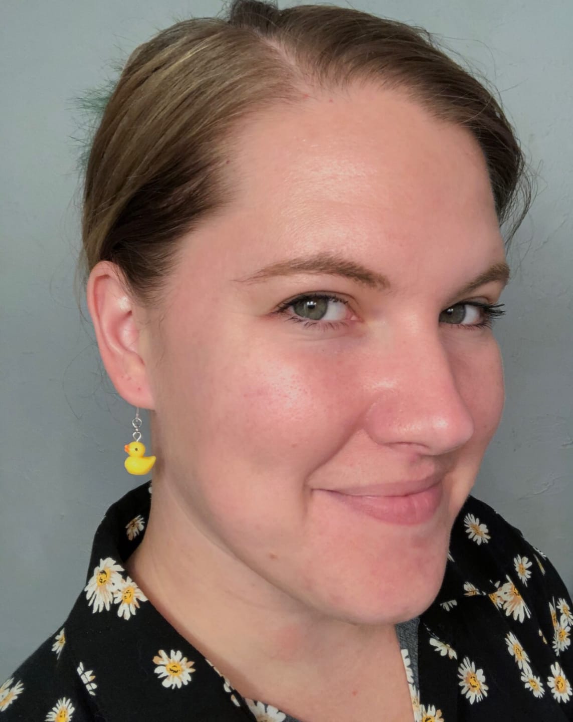 Customer photo review of Rubber Duckie Dangles Hypoallergenic Earrings for Sensitive Ears Made with Plastic Posts