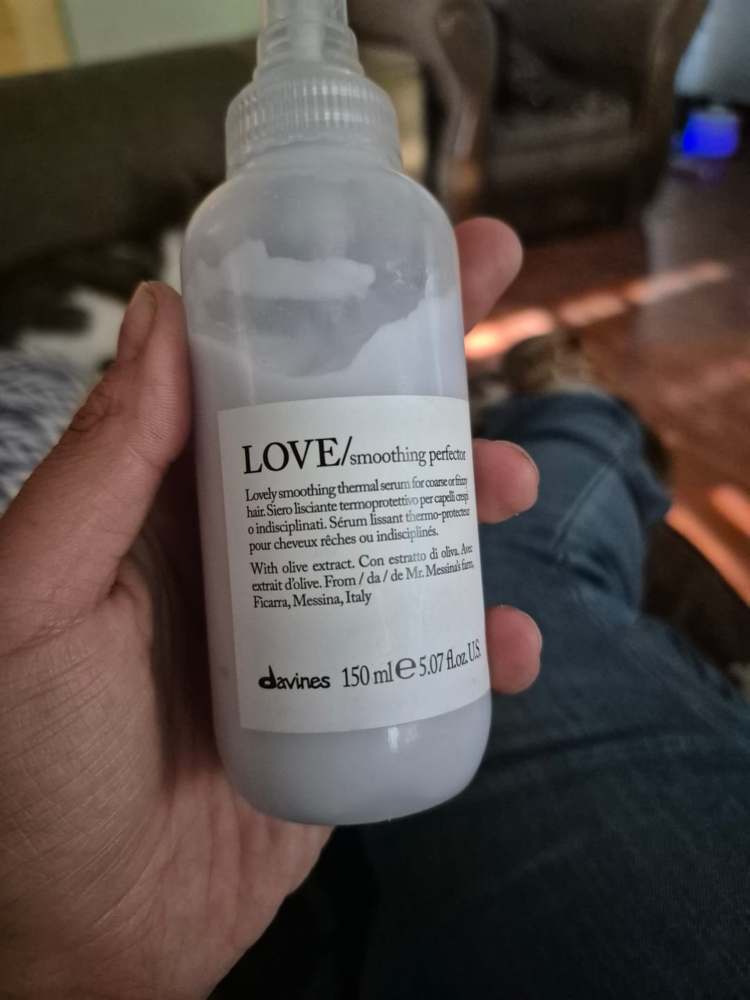 Customer photo review of Sérum Anti-Frizz Love Perfector Davines