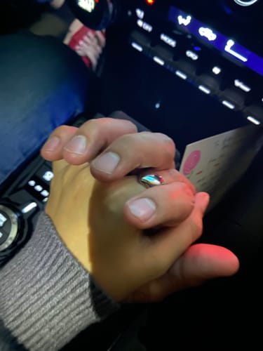 Customer photo review of HEART RING (ENGRAVABLE)