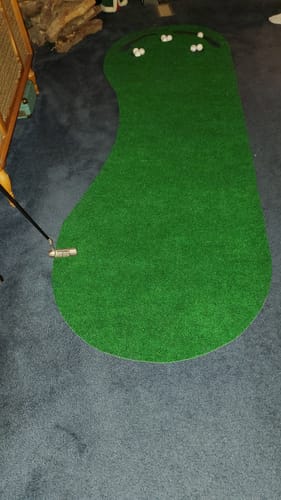 Customer photo review of Par 3 Putting Green | Portable Home Putting Mat