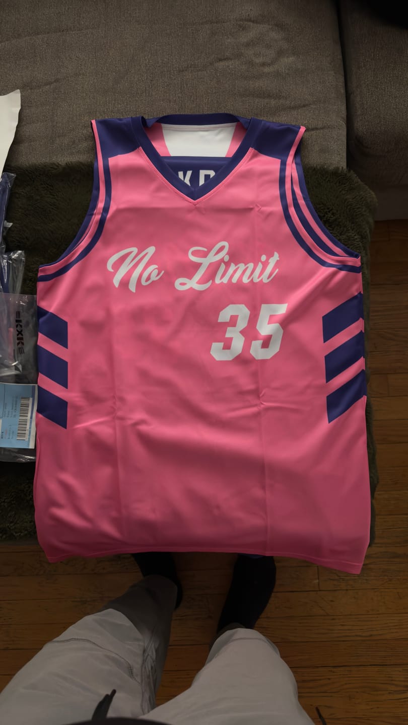Customer photo review of Custom Reversible Basketball Jerseys with Numbers |  Personalized Double Side Tops