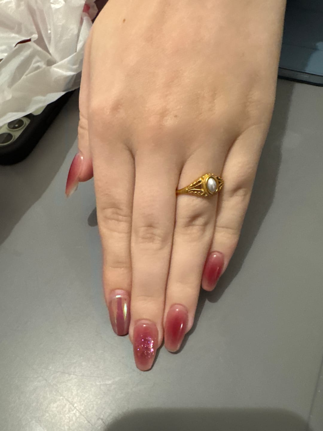 Customer photo review of Vintage Royal Pearl Ring
