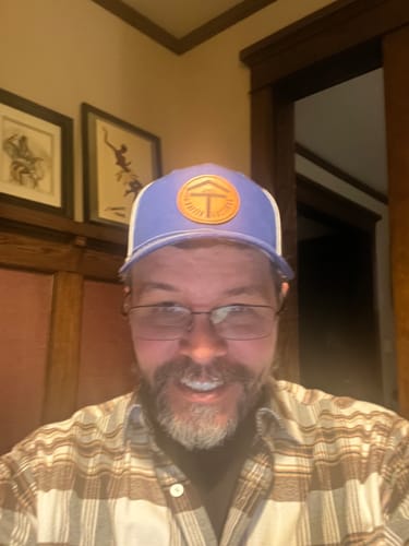 Customer photo review of Custom Beanies Leather Patch