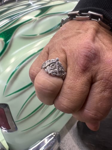 Customer photo review of Freemason Ring