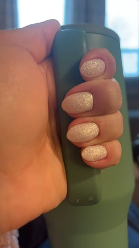 Customer photo review of D48 Margo Pink Glitter Dip Powder