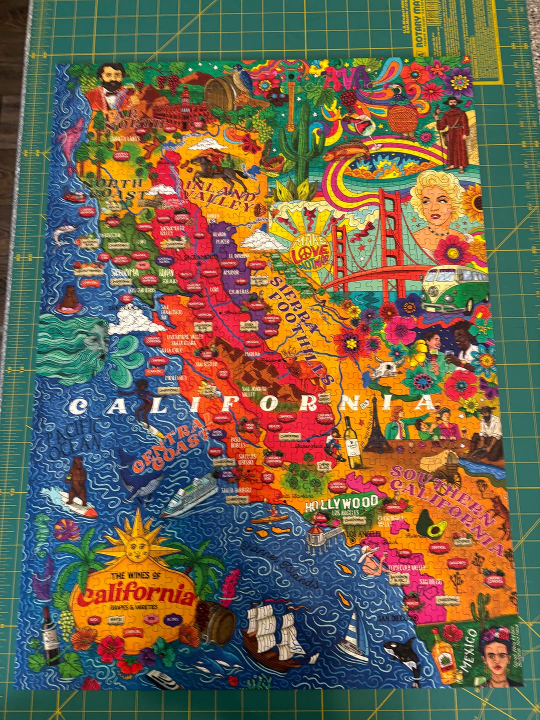 Customer photo review of Wine Puzzle - California