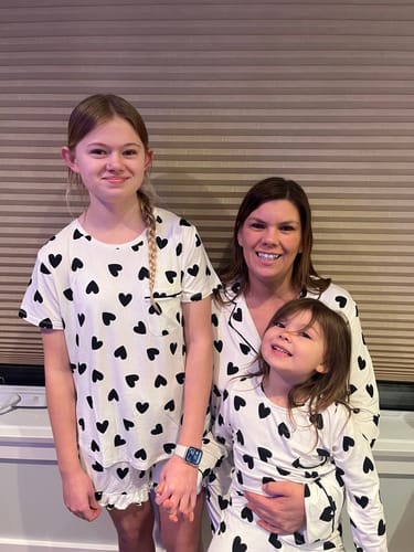 Customer photo review of Ladies Ruffled Short Set - BLACK HEART