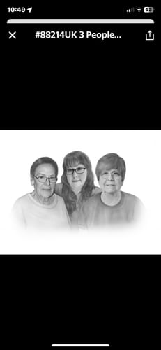 Customer photo review of Charlie's Drawings' Emotional Family Portraits
