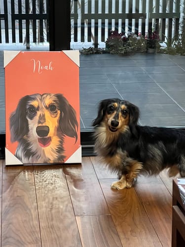 Customer photo review of Petcanvaオーダーメイド ペット似顔絵