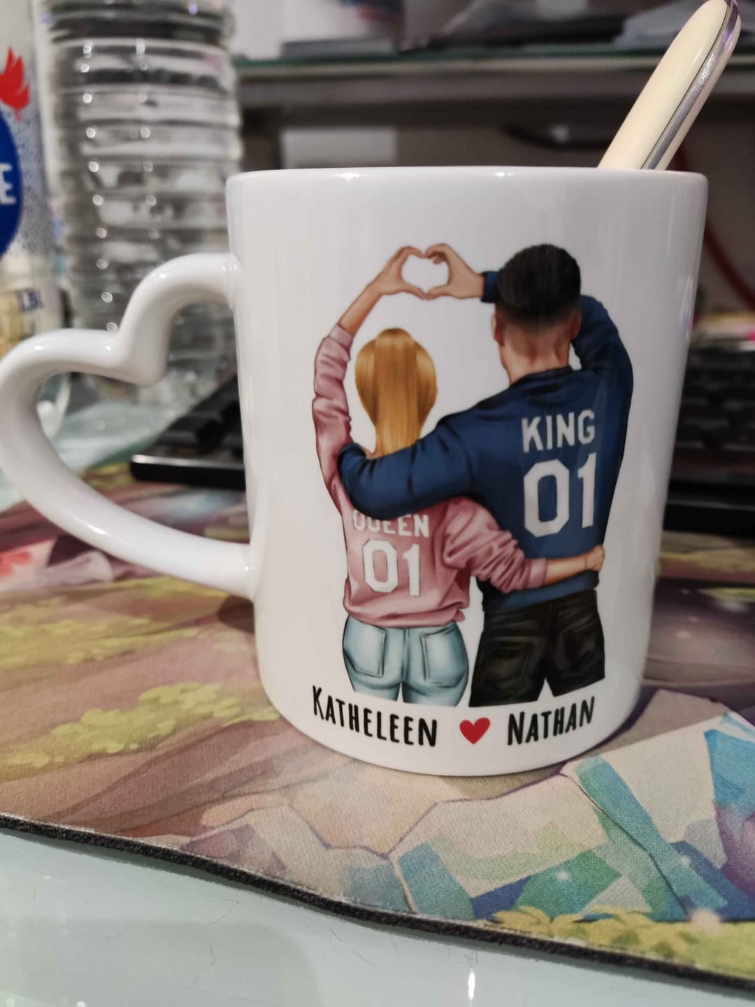 Customer photo review of Avec toi - Tasse personnalisée pour couple avec phrases amusantes