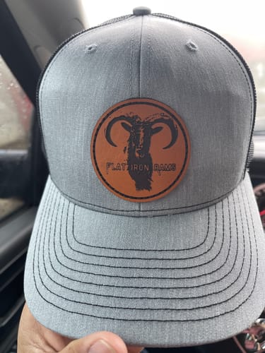 Customer photo review of Premium Custom Leather Patch Hats (Wholesale)