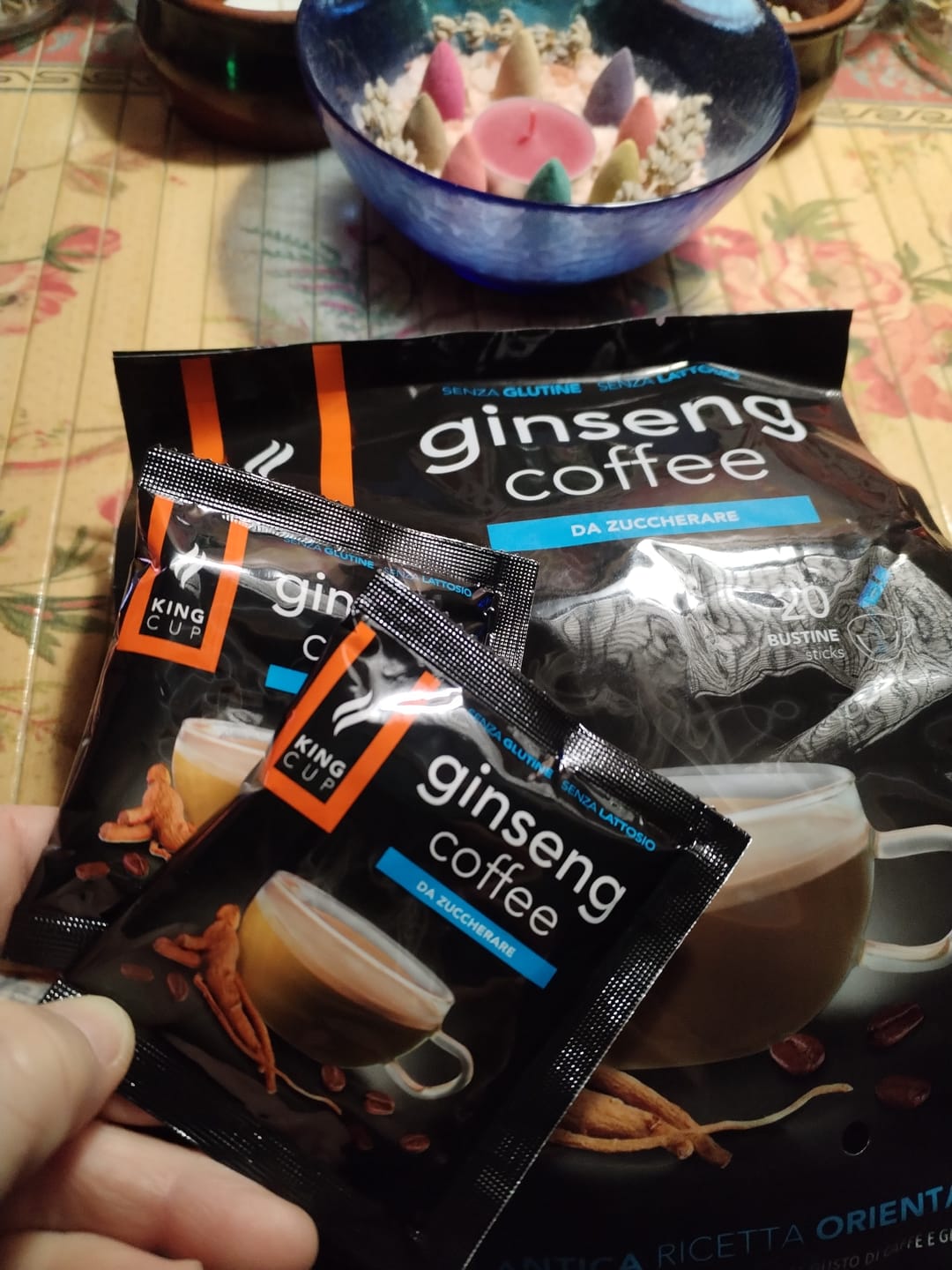 Customer photo review of Caffè al Ginseng - 20 bustine solubili da zuccherare