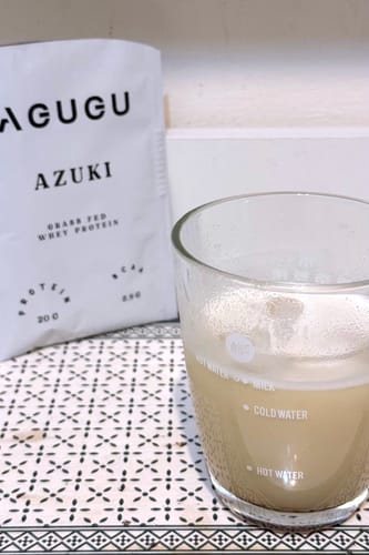 Customer photo review of 草飼乳清蛋白飲－隨手包｜紅豆牛奶
