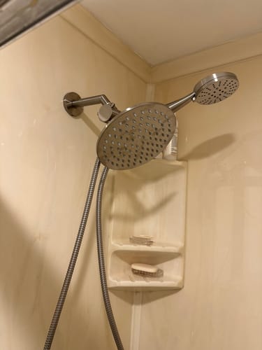 Customer photo review of 3-Spray Dual Shower Head with Adjustable Shower Arm
