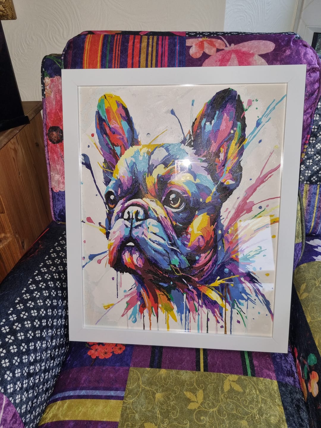 Customer photo review of Paint by Numbers - Colorful Bulldog