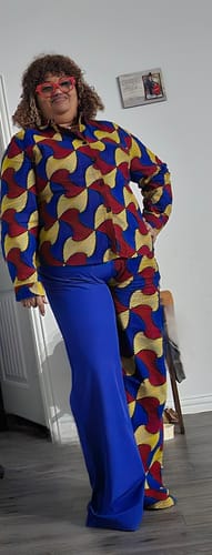 Customer photo review of ABBA AFRICAN PRINT SHIRT SET