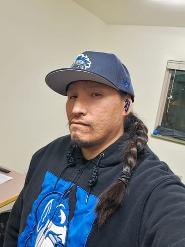 Customer photo review of Trappers - Navy Snapback Cap