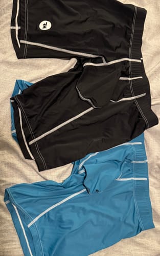 Customer photo review of Nylon 9in Boxer Briefs No Fly 4pk Black/Dark Blue/Gray/Light Blue