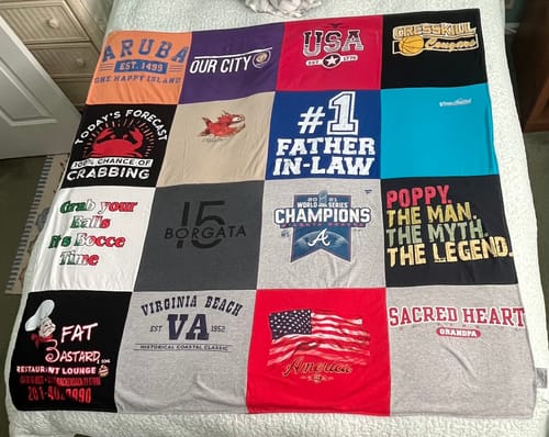 T-shirt quilt featuring atlanta braves by Maureen from NJ