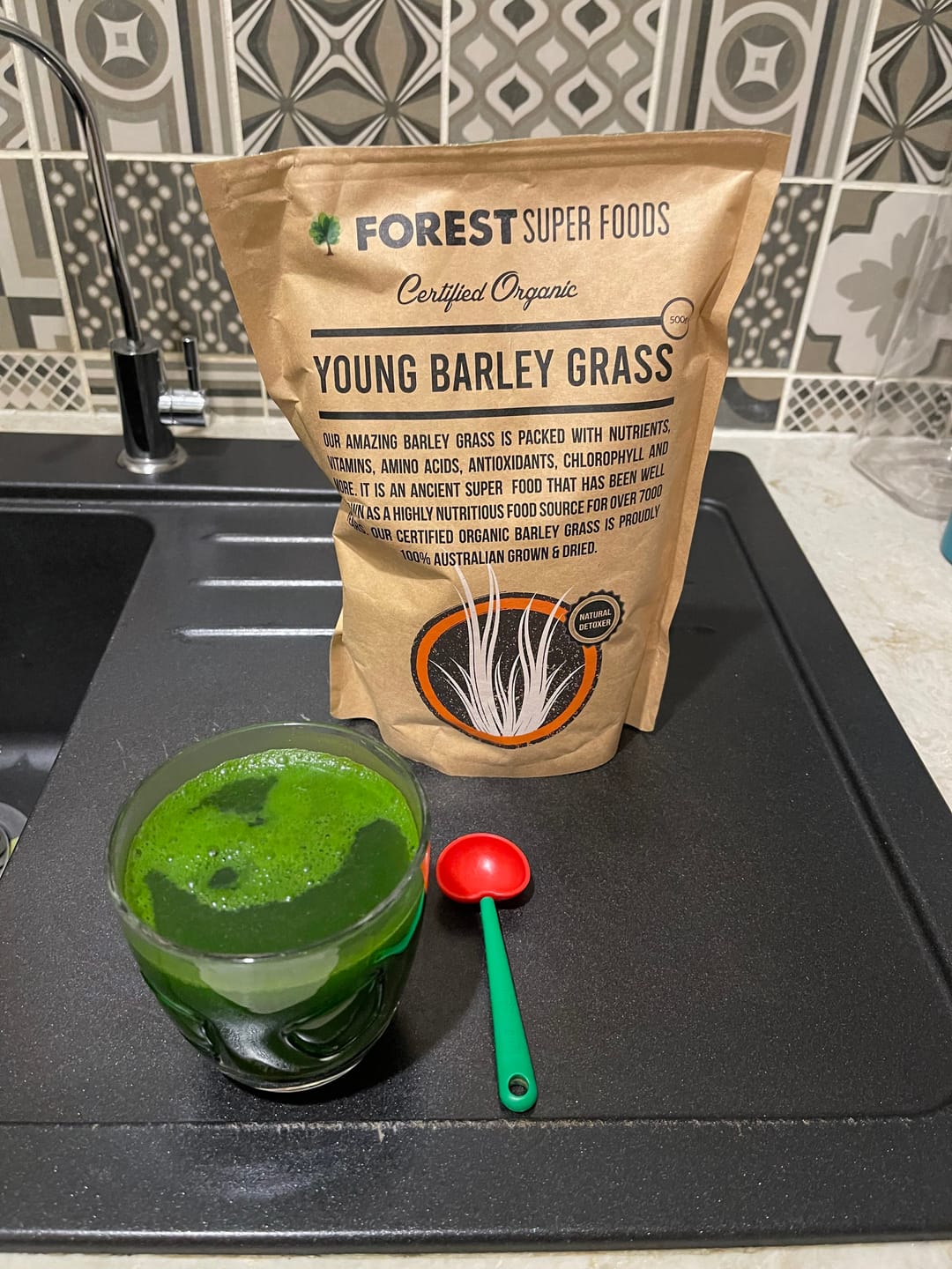 Customer photo review of Certified Organic Australian Barley Grass
