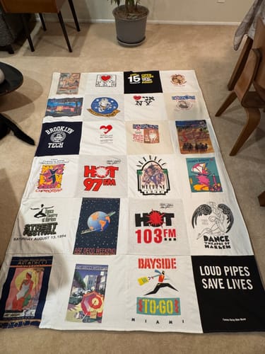 T-shirt quilt from brooklyn technical high school by Meredith from NY