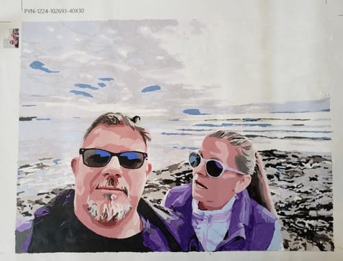 Customer photo review of Custom Paint By Numbers Kit - Upload Your Photo - Brush Set Included