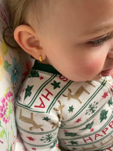Customer photo review of Chunky Gold Huggies
