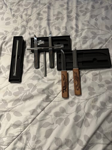 Customer photo review of Limited Edition Onyx Black Dual Blade Chef Knife