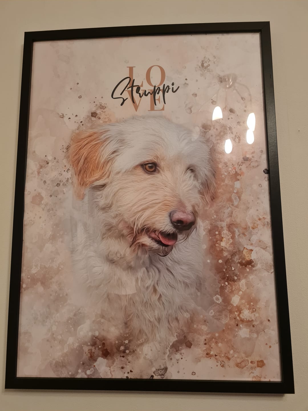 Customer photo review of Personalisiertes Portrait Poster und Leinwand - Aquarell Stil