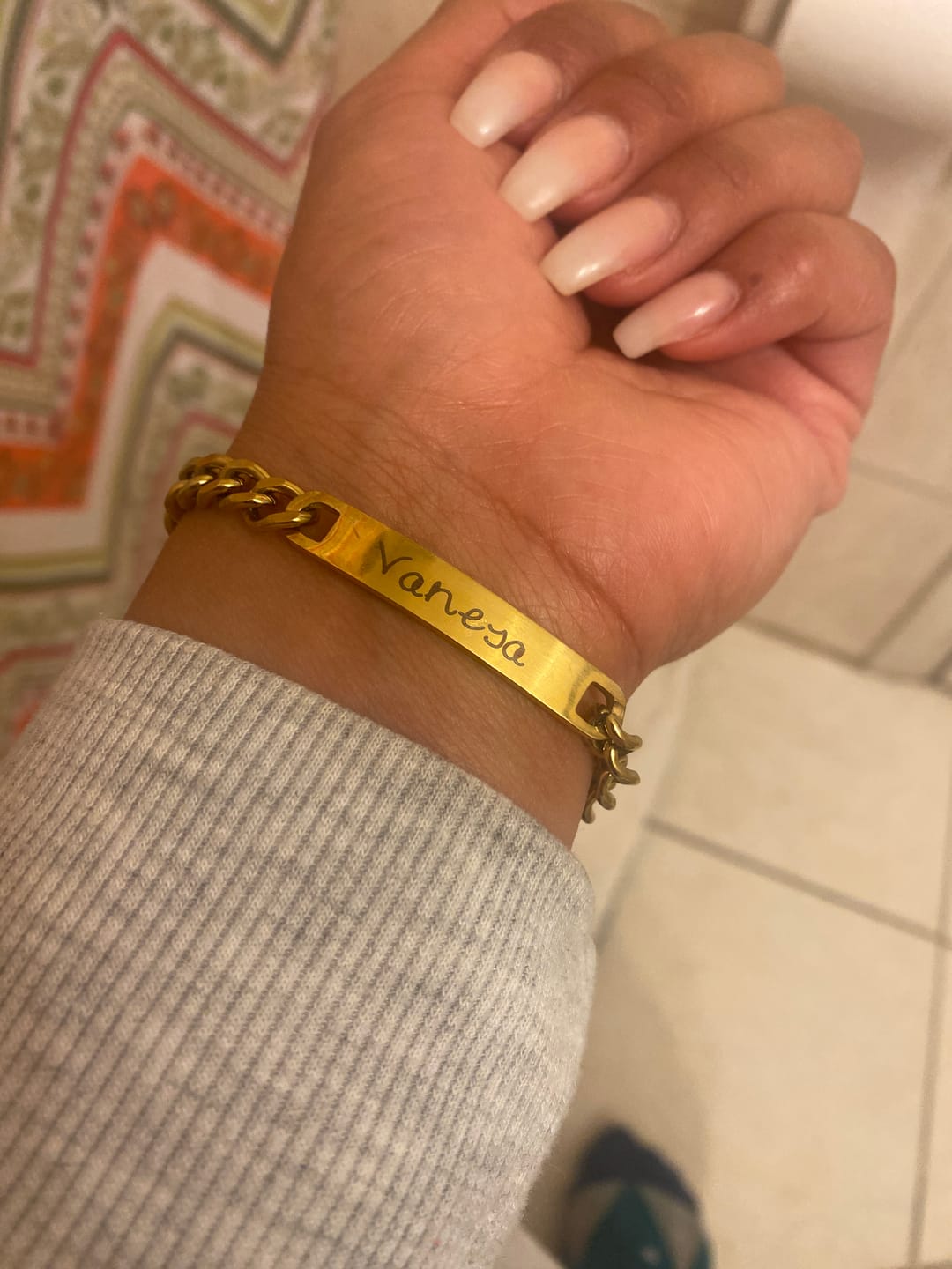 Customer photo review of Engraved Bracelet Set - W/ Eternal Rose Box