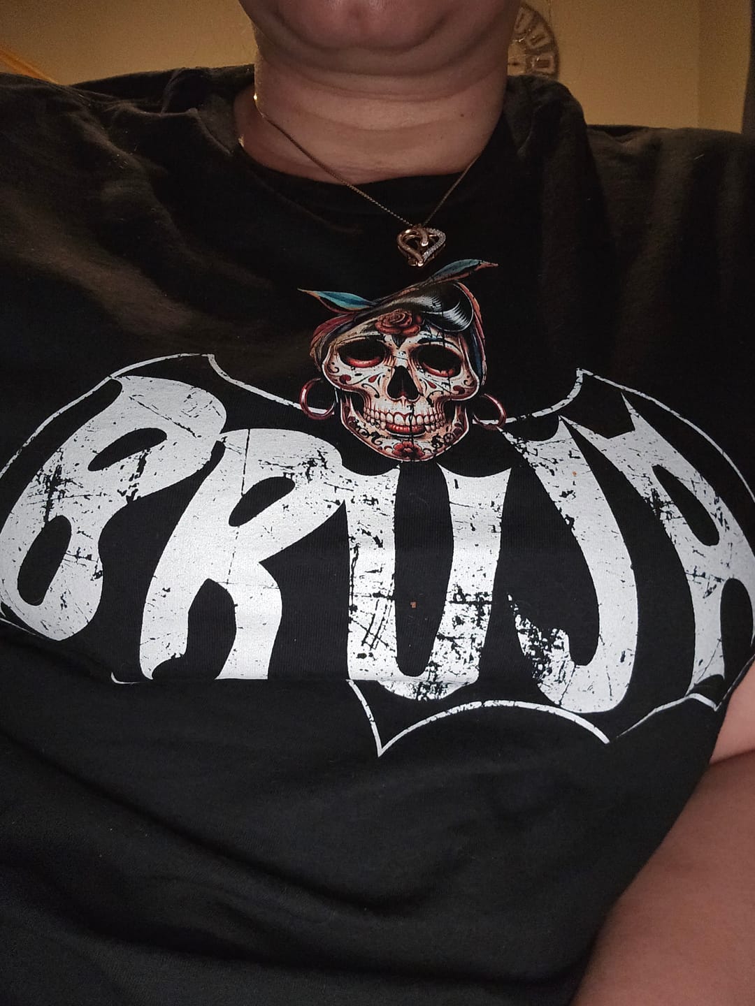 Customer photo review of Bruja Vintage Bat T-Shirt