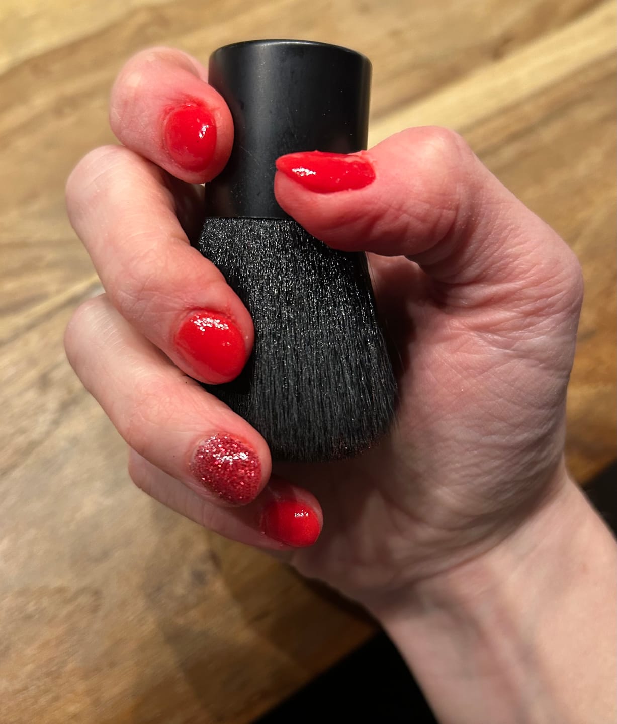 Customer photo review of Rose Red Dipping Powder