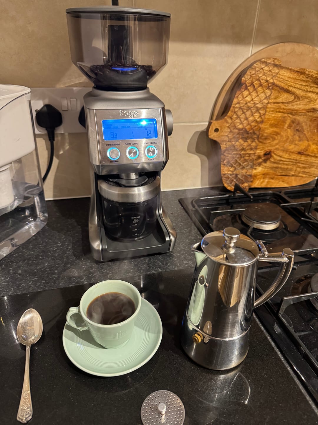 Customer photo review of Dark Roast Espresso Fairtrade Organic Coffee Beans 1 kg