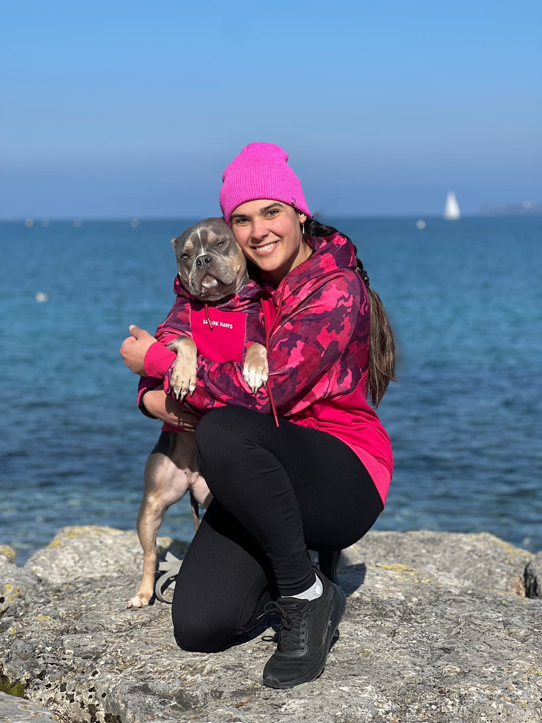 Customer photo review of Fuchsia Camo Human Hoodie