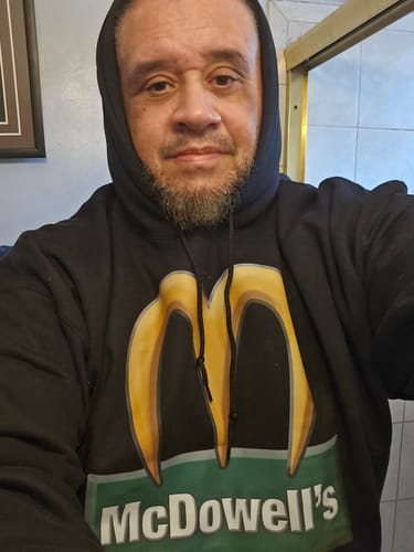 Customer photo review of McDowell's Hoodie