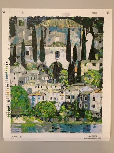 Customer photo review of Cassone Church - Paint by Numbers