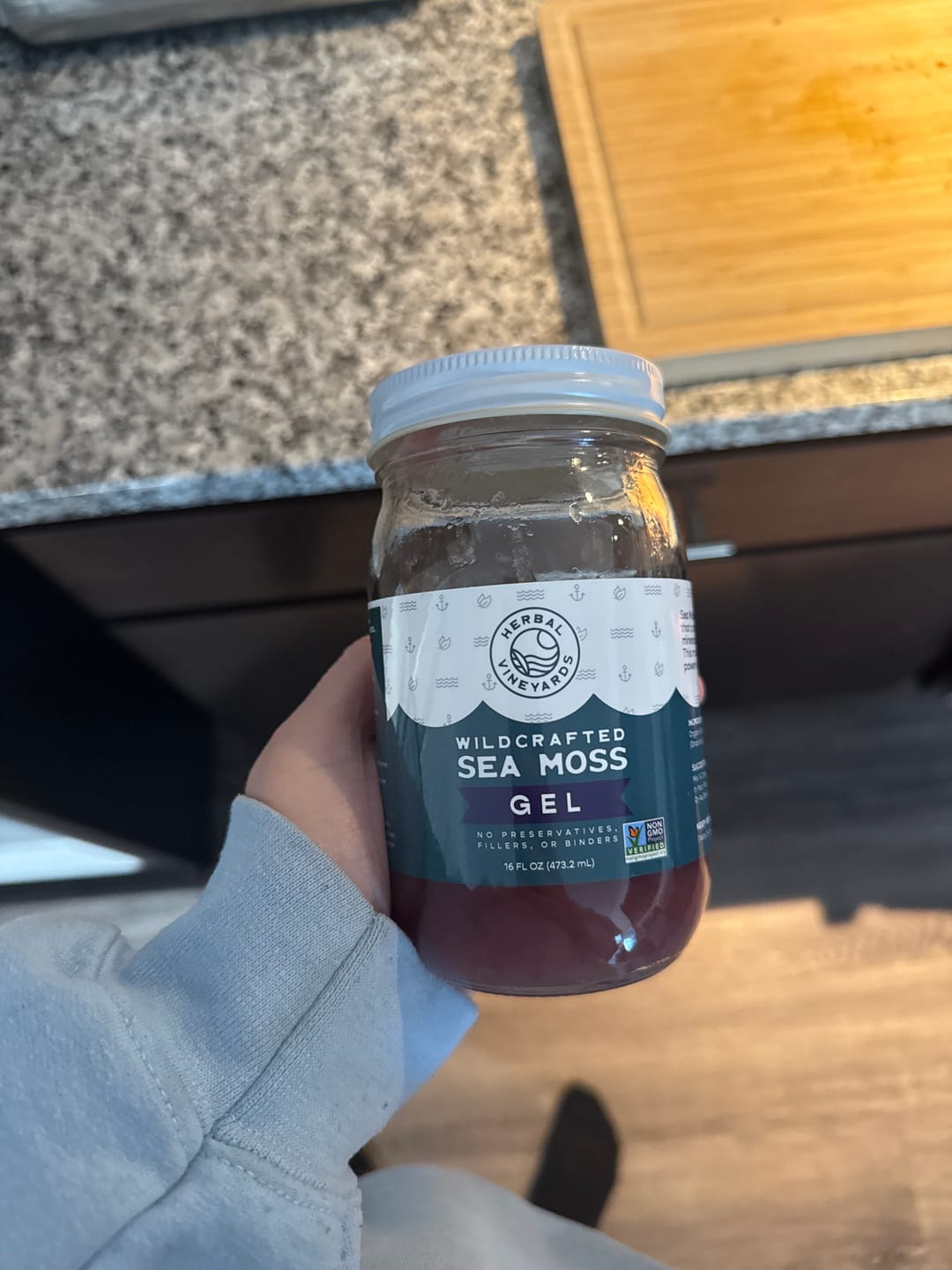 Customer photo review of EXCLUSIVE PURPLE SEA MOSS GEL