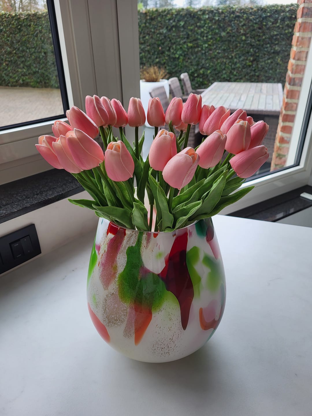 Customer photo review of Tulpen Boeket - Roze (25 stengels)