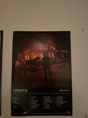 Customer photo review of Yeat - LYFESTYLE | Album Cover Poster