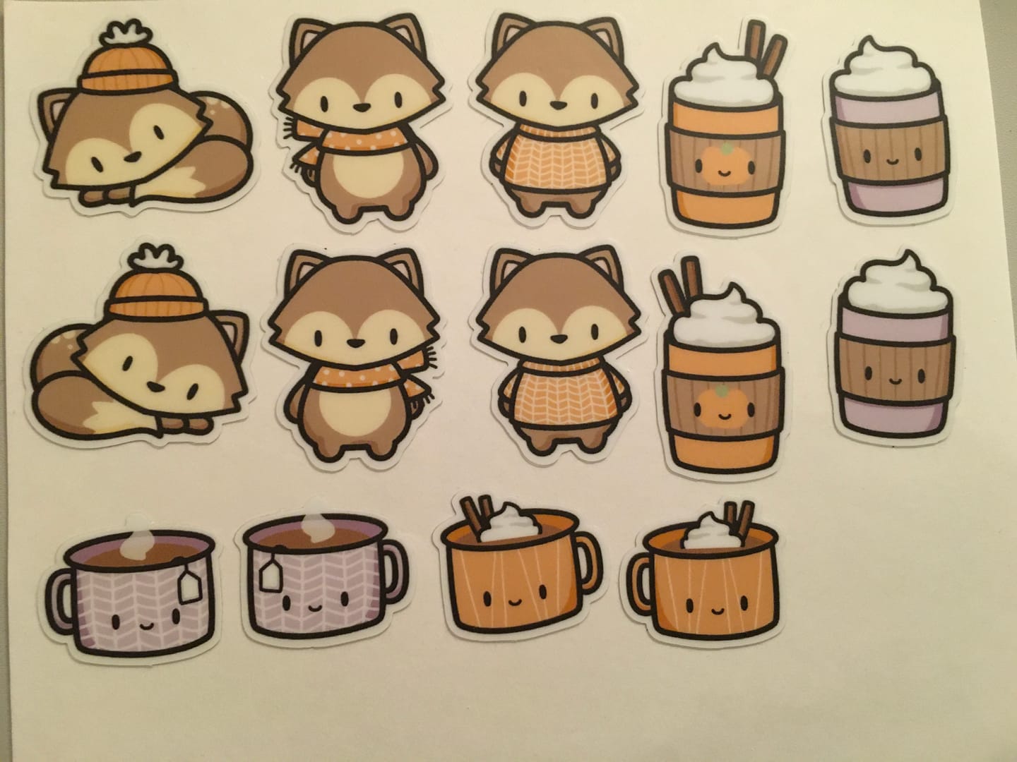 Customer photo review of Brown Fox Sticker Sheet