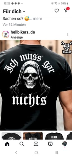 Customer photo review of Ich muss gar nichts - T-Shirt Rückendruck