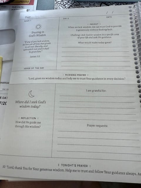 Customer photo review of Anchored In His Word: A 90 Day Devotional