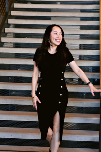 Customer photo review of Keyara Button Detail Ribbed Slit Midi Dress - Black