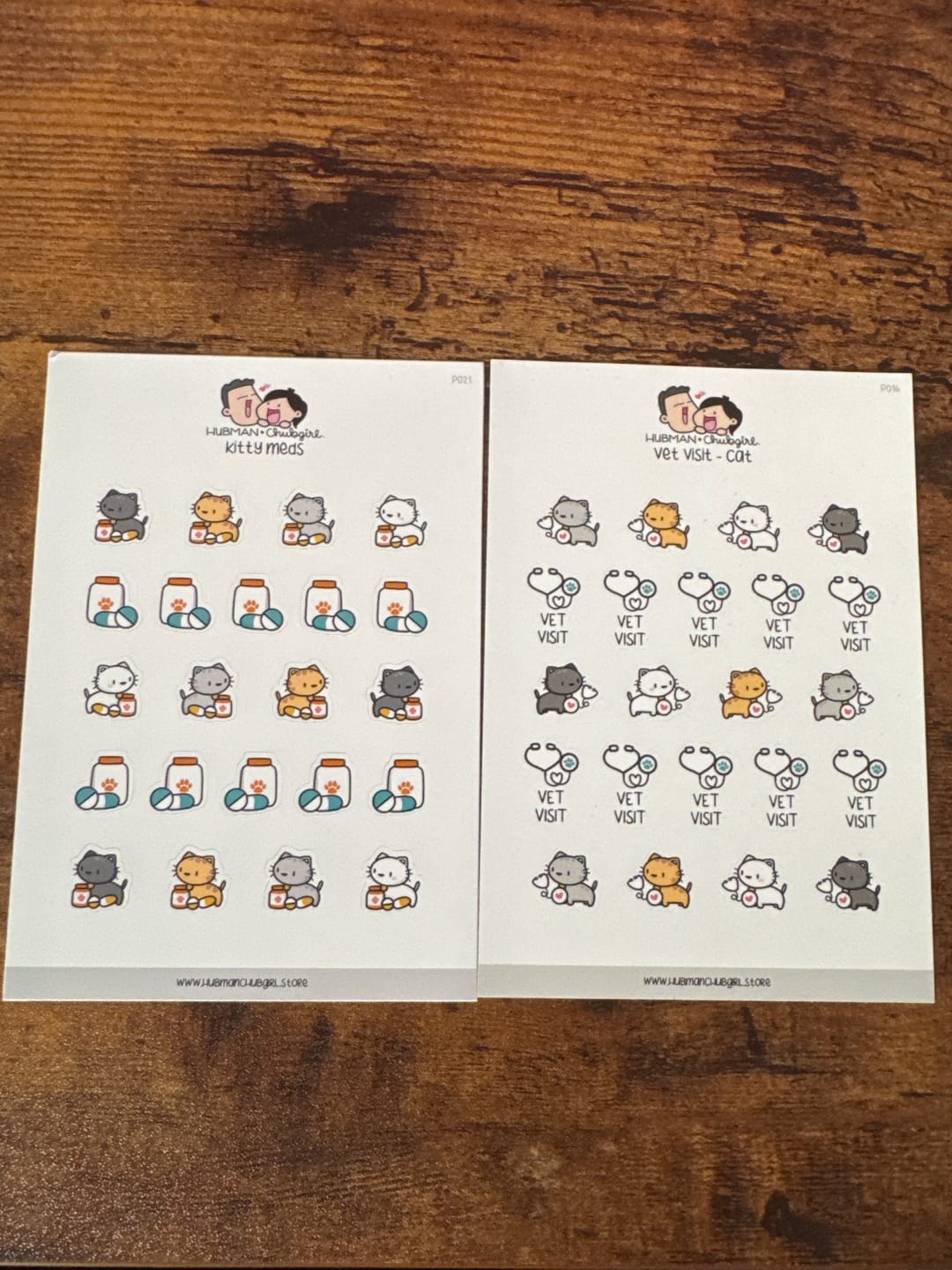Customer photo review of Vet Visit - Cat Planner Stickers