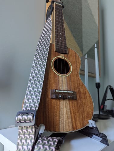 Customer photo review of Flight S35 Trail Green Polyester Ukulele Strap with Free Shipping