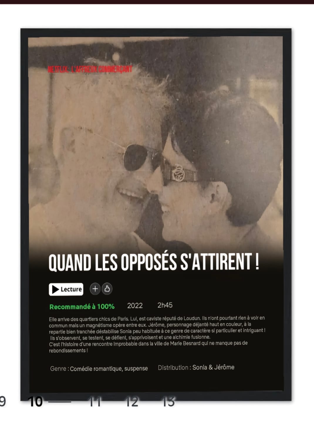 Customer photo review of Notre Propre Histoire- Affiche personnalisée