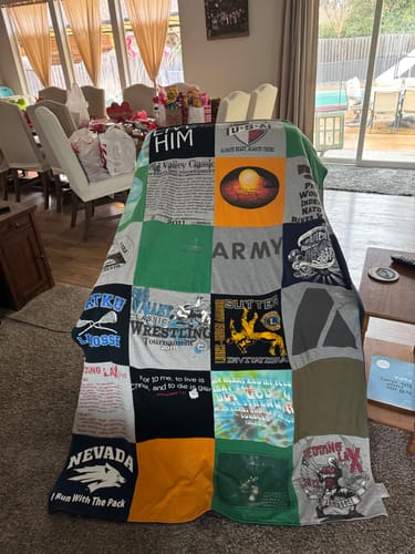 T-shirt quilt from nevada university by Susan from CA