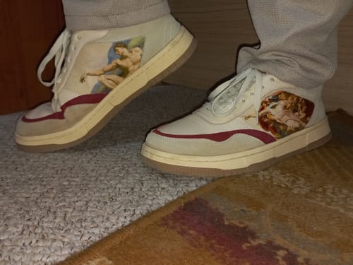 Customer photo review of The Creation of Adam Sneakers