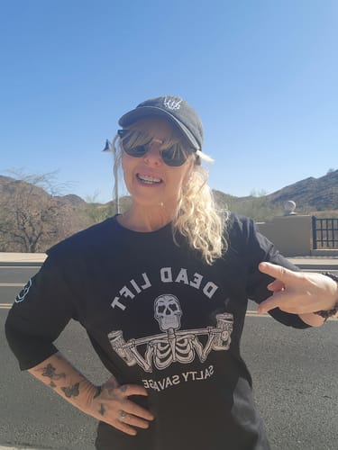 Customer photo review of Salty Savage Unisex "Dead Lift” Tee