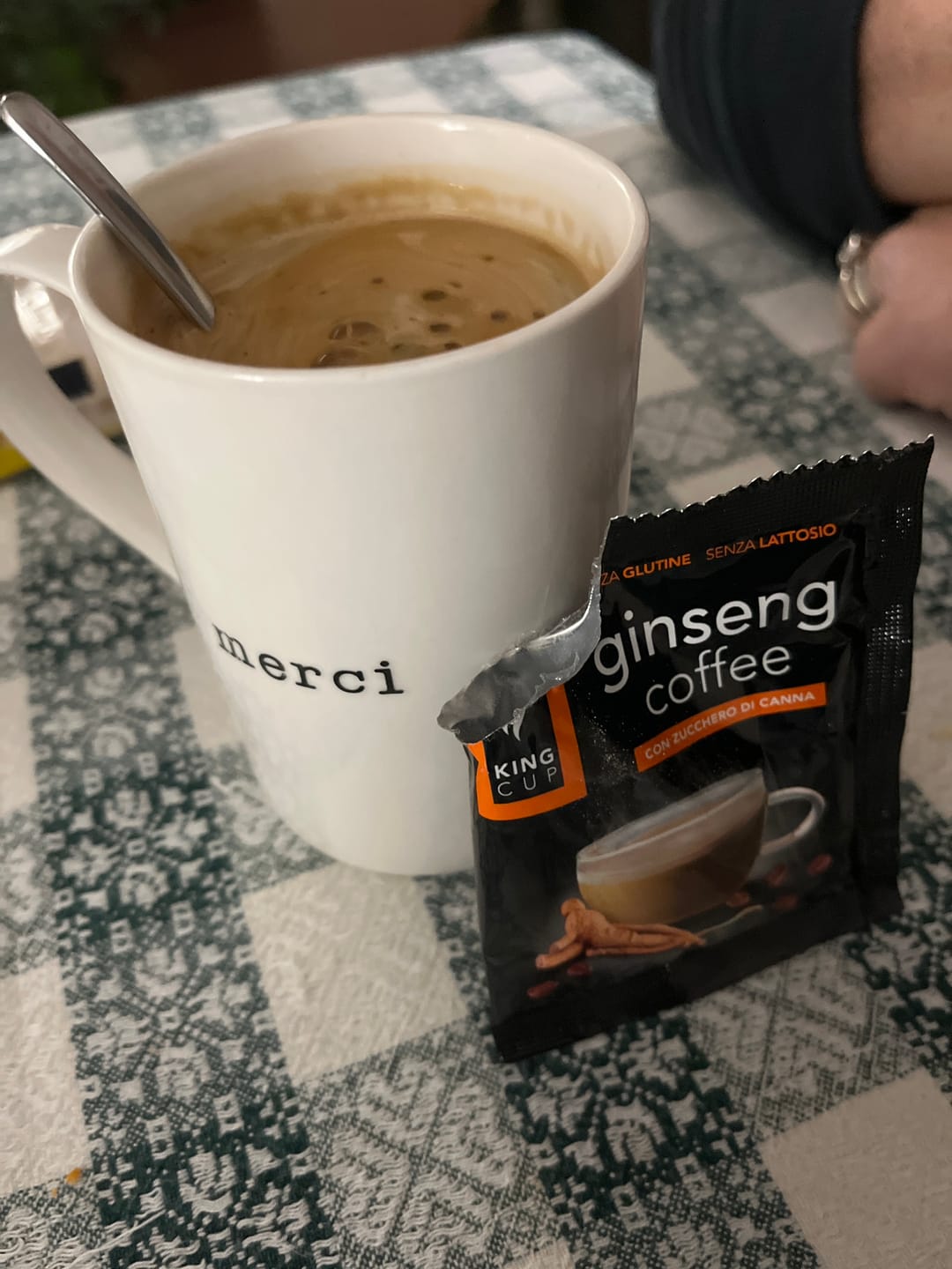 Customer photo review of Caffè al Ginseng - 20 bustine solubili con Zucchero di Canna